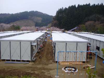 岩手県陸前高田市仮設住宅の建設