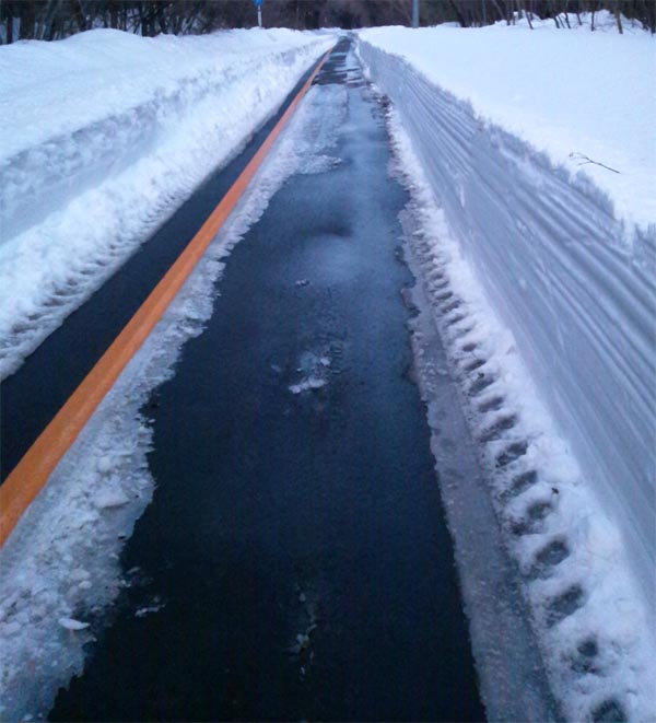 大雪時の道路状況
