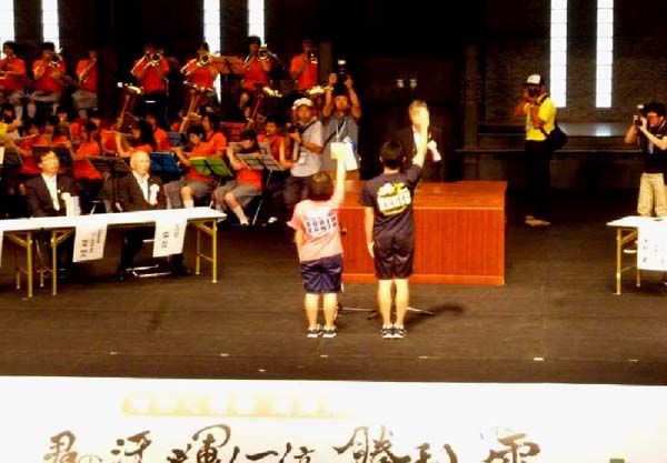 全国高校総体の開会式出席