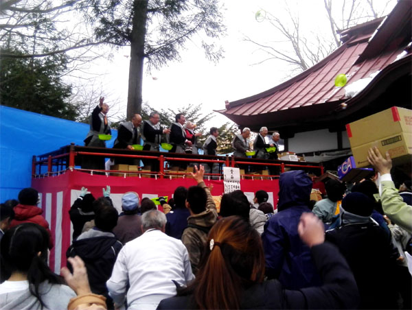 船津地区の節分祭に参加しました。